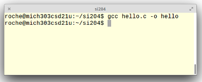 Compiling hello.c